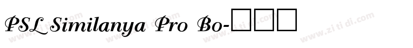 PSL Similanya Pro Bo字体转换